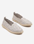 vices Espadrile Cenușii Perforate cu model Floral din Împletitură Donavia