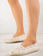 vices Espadrile Decupate Bej cu Împletitură Decorativă Arivrae