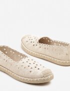 vices Espadrile Decupate Bej cu Împletitură Decorativă Arivrae