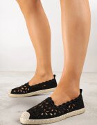 vices Espadrile Decupate Negre cu șnur împletit Arivila