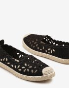 vices Espadrile Decupate Negre cu șnur împletit Arivila