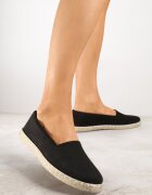 vices Espadrile Negre pe Talpă de Împletitură Sesaniela