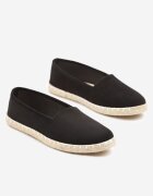 vices Espadrile Negre pe Talpă de Împletitură Sesaniela