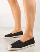 vices Espadrile negre perforate cu împletitură decorativă Arivrae
