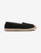 vices Espadrile negre perforate cu împletitură decorativă Arivrae