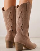 vices Ghete Bej închis Tip cowboy Cu toc Cu carâmb ajurat Eranata