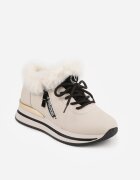 vices Ghete Bej Sneakers cu Talpă Groasă și Blană Biqilee