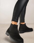 vices Ghete Chelsea Negre din Imitație de Piele Întoarsă în Stil Casual Buckner