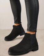 vices Ghete Chelsea Negre din Imitație de Piele Întoarsă în Stil Casual Buckner