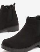 vices Ghete Chelsea Negre din Imitație de Piele Întoarsă în Stil Casual Buckner