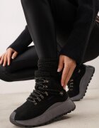 vices Ghete de zăpadă tip Sneakers Negre Sportive pe Talpă Groasă Nellsana