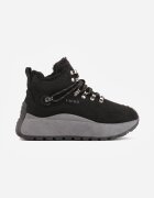 vices Ghete de zăpadă tip Sneakers Negre Sportive pe Talpă Groasă Nellsana