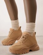 vices Ghete maro deschis tip sneaker pe platformă groasă reliefată tip trapper Narrise
