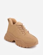 vices Ghete maro deschis tip sneaker pe platformă groasă reliefată tip trapper Narrise