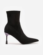 vices Ghete Negre cu toc stiletto decorativ cu strasuri Temire