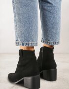 vices Ghete negre Western cu toc gros Vertiona