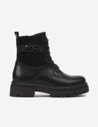 vices Ghete worker Negre Stil rock cu cataramă decorativă Elviratte