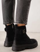 vices Izolați Ghete Clasice în Stil Worker cu Ozdobă pe Curea Farneli Negre