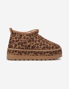 vices Maro Ghete de zăpadă cu imprimeu leopard cu carâmb scurt căptușite cu blană Grelfedi