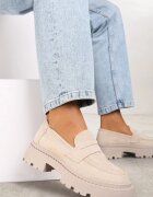 vices Mocasini Bej Casual pe Talpă Groasă Viara