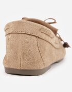 vices Mocasini Bej deschis cu Branț din Piele Naturală și Mărgele Decorative Neni