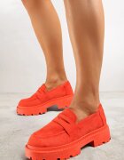 vices Mocasini Casual Portocalii cu Talpă Groasă Viara