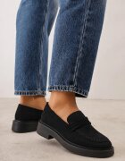 vices Mocasini din imitație de piele întoarsă cu cusături decorative pe vârf Lenea Negri