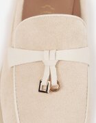 vices Mocasini Elegante Bej din imitație de piele întoarsă cu branț din piele Jaenith