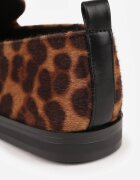 vices Mocasini Leopard cu branț de piele și cusături decorative Adestiia