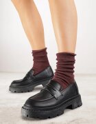 vices Mocasini Negre pe Talpă Groasă Viara