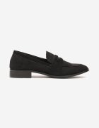 vices Mocasini Negri Loafers cu Croială Clasică pe Talpă Plată Dailara
