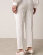 vices Pantaloni Albi Eleganți de Costum cu Buzunare Zervia