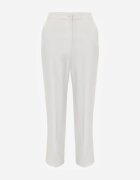 vices Pantaloni Albi Eleganți de Costum cu Buzunare Zervia