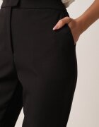 vices Pantaloni de costum negri drepți cu Talie Înaltă Zellryna