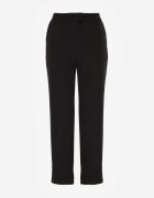 vices Pantaloni de costum negri drepți cu Talie Înaltă Zellryna