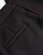 vices Pantaloni de costum negri drepți cu Talie Înaltă Zellryna