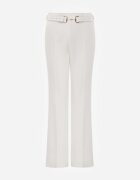 vices Pantaloni eleganți evazați cu dungă ornamentați cu dungi Neronia Albi