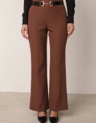 vices Pantaloni eleganți evazați cu dungă ornamentați cu dungi Neronia Maro