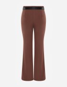 vices Pantaloni eleganți evazați cu dungă ornamentați cu dungi Neronia Maro