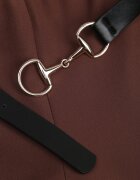 vices Pantaloni eleganți evazați cu dungă ornamentați cu dungi Neronia Maro
