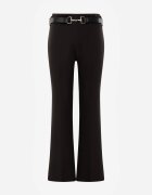 vices Pantaloni eleganți evazați cu dungă ornamentați cu dungi Neronia Negri
