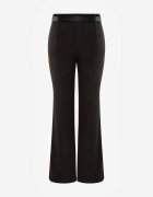 vices Pantaloni eleganți evazați cu dungă ornamentați cu dungi Neronia Negri