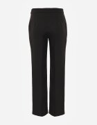 vices Pantaloni Eleganti Negri cu dungă cu centură cusută cu cataramă Azivore