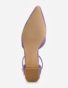 vices Pantofi clasici mov cu toc cu branț din piele naturală cu model geometric Arori