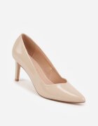 vices Pantofi cu toc bej cu toc cui în stil elegant cu branț din piele Lerichella