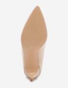 vices Pantofi cu toc bej cu toc cui în stil elegant cu branț din piele Lerichella