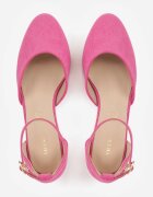 vices Pantofi cu toc Fucsia cu toc Geometric cu branț din piele și inserție metalică Florori
