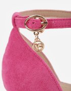 vices Pantofi cu toc Fucsia cu toc Geometric cu branț din piele și inserție metalică Florori