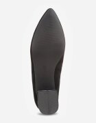 vices Pantofi cu toc Negre din Imitație de Piele Întoarsă cu Brant din Piele și Inserție Metalică Ziztte