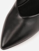 vices Pantofi cu toc Negri cu branț de piele Decorați cu aplicație metalică Daisse